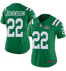 Women's New York Jets #22 Trumaine Johnson Green Stitched NFL Limited Rush Jersey