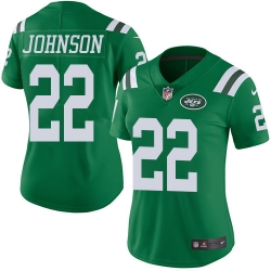 Women's New York Jets #22 Trumaine Johnson Green Stitched NFL Limited Rush Jersey