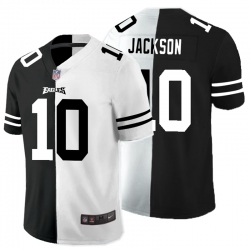 Philadelphia Eagles 10 DeSean Jackson Black And White Split Vapor Untouchable Limited Jersey