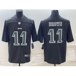 Philadelphia Eagles 11 A J Brown Black Green Vapor Untouchable Limited Stitched Jersey