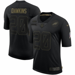 Philadelphia Eagles 20 Brian Dawkins Black 2020 Salute To Service Limited Jersey