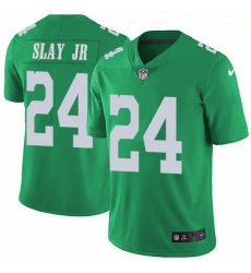Philadelphia Eagles 24 Darius Slay Jr Green Stitched NFL Limited Rush Jersey