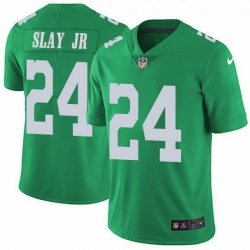 Philadelphia Eagles 24 Darius Slay Jr Green Stitched NFL Limited Rush Jersey