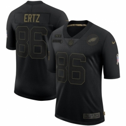 Philadelphia Eagles 86 Zach Ertz Black 2020 Salute To Service Limited Jersey