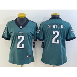 Women's Philadelphia Eagles 2 Darius Slay Jr Green Vapor Untouchable Limited Stitched Football Jersey