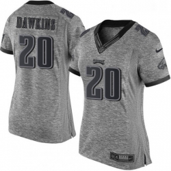 Women's Philadelphia Eagles 20 Brian Dawkins Limited Gray Gridiron NFL Jersey