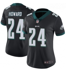 Women's Philadelphia Eagles #24 Jordan Howard Black Alternate Stitched Football Vapor Untouchable Limited Jersey