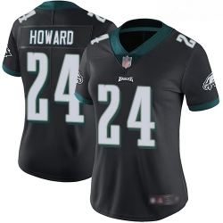Women's Philadelphia Eagles #24 Jordan Howard Black Alternate Stitched Football Vapor Untouchable Limited Jersey