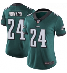 Women's Philadelphia Eagles #24 Jordan Howard Midnight Green Team Color Stitched Football Vapor Untouchable Limited Jersey