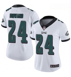 Women's Philadelphia Eagles #24 Jordan Howard White Stitched Football Vapor Untouchable Limited Jersey