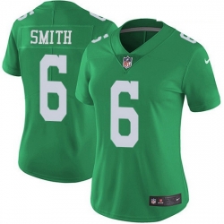 Women's Philadelphia Eagles 6 DeVonta Smith Green Stitched NFL Limited Rush Jersey