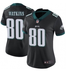 Women's Philadelphia Eagles #80 Quez Watkins Black Vapor Limited Jersey