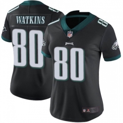 Women's Philadelphia Eagles #80 Quez Watkins Black Vapor Limited Jersey