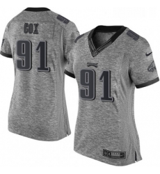Women's Philadelphia Eagles 91 Fletcher Cox Limited Gray Gridiron NFL Jersey
