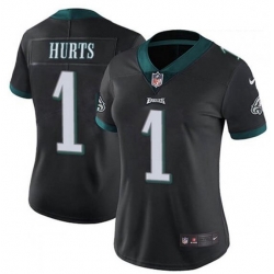 Women's Philadelphia Eagles Jalen Hurts 1 Limited Black Vapor Untouchable NFL Jersey