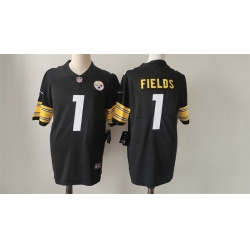 Pittsburgh Steelers 1 Justin Fields Black Vapor Untouchable Limited Stitched Jersey