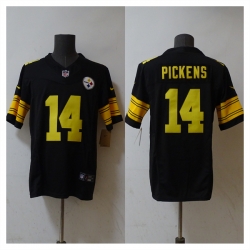 Pittsburgh Steelers 14 George Pickens Black 2023 F U S E Vapor Untouchable Color Rish Limited Jersey