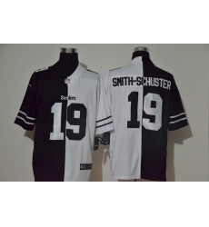 Pittsburgh Steelers 19 JuJu Smith Schuster Black And White Split Vapor Untouchable Limited Jersey