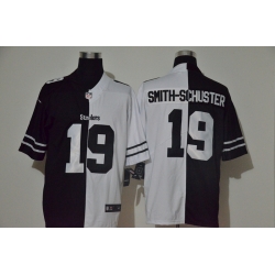 Pittsburgh Steelers 19 JuJu Smith Schuster Black And White Split Vapor Untouchable Limited Jersey
