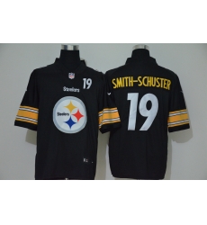 Pittsburgh Steelers 19 JuJu Smith Schuster Black Team Big Logo Number Vapor Untouchable Limited Jersey