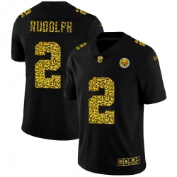 Pittsburgh Steelers 2 Mason Rudolph Black Leopard Print Fashion Vapor Limited NFL Jersey