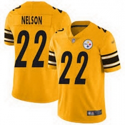 Pittsburgh Steelers 22 Steven Nelson Gold Football Limited Inverted Legend Jersey