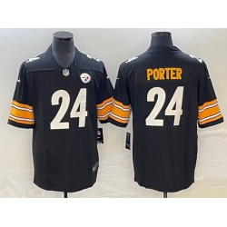 Pittsburgh Steelers 24 Joey Porter Jr. Black 2023 Draft Vapor Untouchable Limited Stitched Jersey