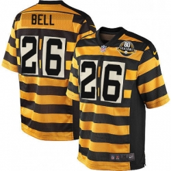 Pittsburgh Steelers 26 LeVeon Bell Limited Yellow Black Alternate 80TH Anniversary Throwback NFL Jersey