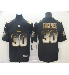 Pittsburgh Steelers 30 James Conner Black Arch Smoke Vapor Untouchable Limited Jersey