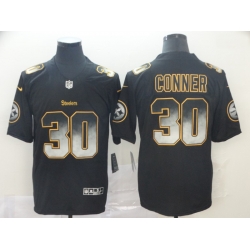 Pittsburgh Steelers 30 James Conner Black Arch Smoke Vapor Untouchable Limited Jersey