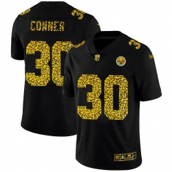 Pittsburgh Steelers 30 James Conner Black Leopard Print Fashion Vapor Limited NFL Jersey