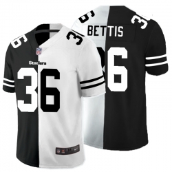 Pittsburgh Steelers 36 Jerome Bettis Black And White Split Vapor Untouchable Limited Jersey