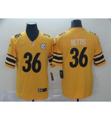 Pittsburgh Steelers 36 Jerome Bettis Gold Inverted Legend Limited Jersey