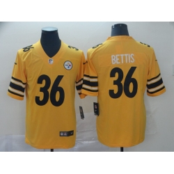 Pittsburgh Steelers 36 Jerome Bettis Gold Inverted Legend Limited Jersey