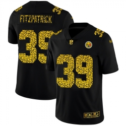 Pittsburgh Steelers 39 Minkah Fitzpatrick Black Leopard Print Fashion Vapor Limited NFL Jersey