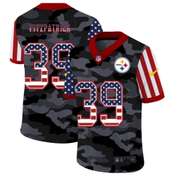 Pittsburgh Steelers 39 Minkah Fitzpatrick Camo 2020 USA Flag Salute To Service Limited Jersey