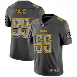 Pittsburgh Steelers 55 Devin Bush Gray Camo Vapor Untouchable Limited Jersey