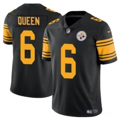 Pittsburgh Steelers 6 Patrick Queen Black Color Rush Vapor Untouchable Limited Stitched Jersey