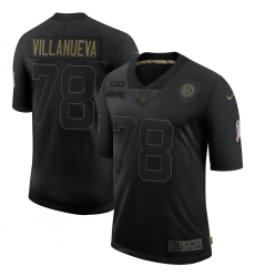 Pittsburgh Steelers 78 Alejandro Villanueva Black 2020 Salute To Service Limited Jersey