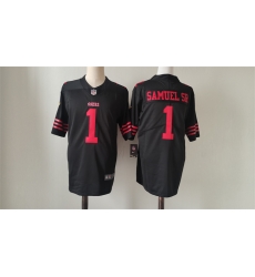 San Francisco 49ers 1 Deebo Samuel Black Vapor Untouchable Limited Stitched Football Jersey San Francisco 49ers 1 Deebo Samuel Black Vapor Untouchable Limited Stitched Football Jersey