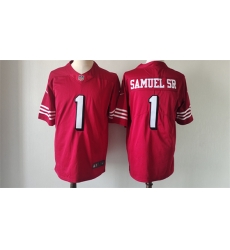 San Francisco 49ers 1 Deebo Samuel Red Vapor Untouchable Limited Stitched Football Jersey