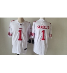 San Francisco 49ers 1 Deebo Samuel White Vapor Untouchable Limited Stitched Football Jersey