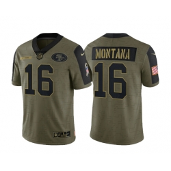 San Francisco 49ers 16 Joe Montana 2021 Salute To Service Limited Jersey