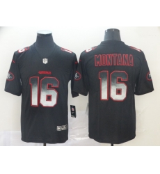 San Francisco 49ers 16 Joe Montana Black Arch Smoke Vapor Untouchable Limited Jersey