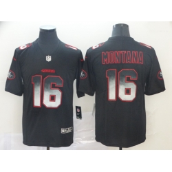 San Francisco 49ers 16 Joe Montana Black Arch Smoke Vapor Untouchable Limited Jersey