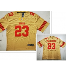 San Francisco 49ers #23 Christian McCaffrey Gold 2022 Inverted Legend Stitched NFL Limited Jersey