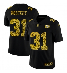 San Francisco 49ers 31 Raheem Mostert Black Leopard Print Fashion Vapor Limited NFL Jersey