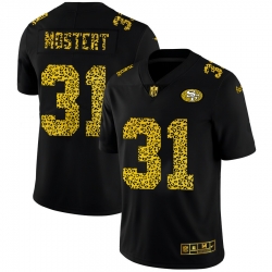 San Francisco 49ers 31 Raheem Mostert Black Leopard Print Fashion Vapor Limited NFL Jersey