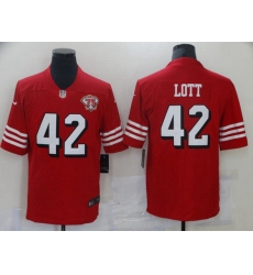 San Francisco 49ers 42 Lott Red 75th Vapor Untouchable Limited 2021 NFL Jersey