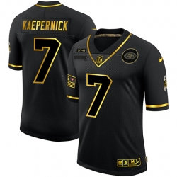 San Francisco 49ers 7 Colin Kaepernick Black Gold 2020 Salute To Service Limited Jersey